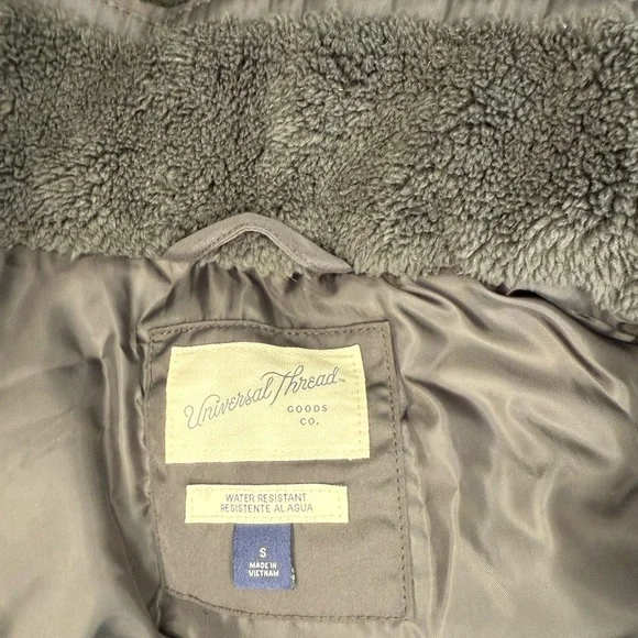 Universal Thread Dark Gray Fur-Trimmed Puffer Coat - Picture 4 of 8